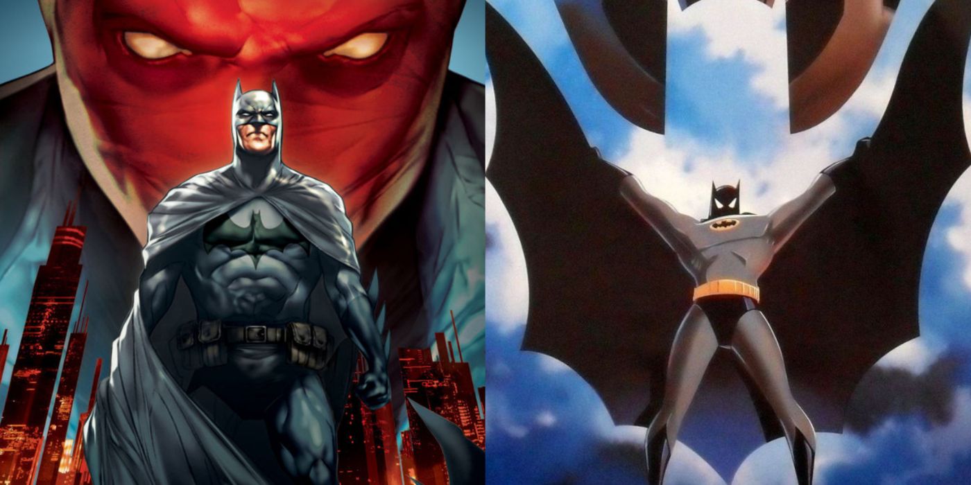 Split image of Batman: Under the Red Hood and Mask of the Phantasm posters.