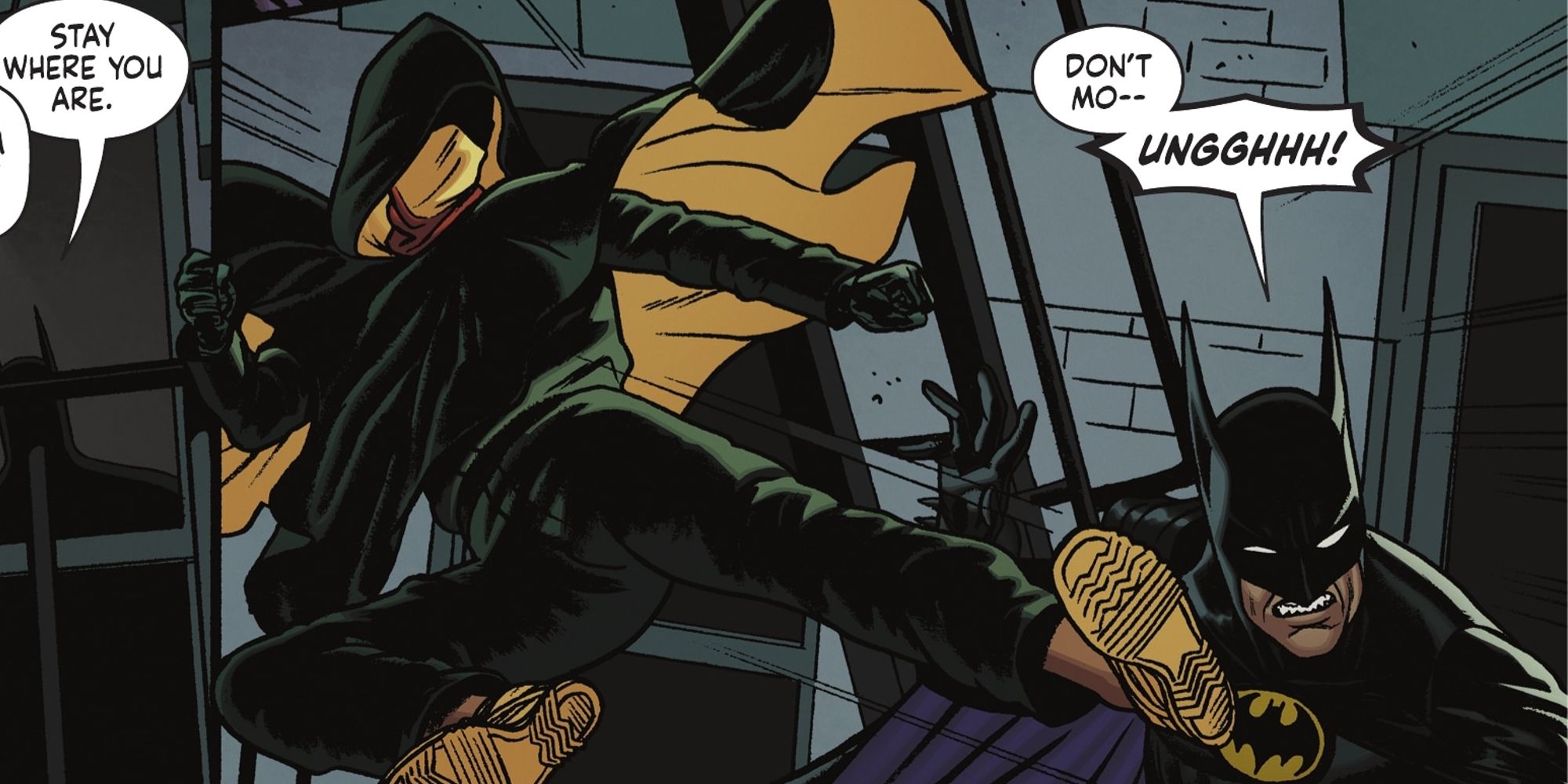 Batman fights Drake Winston aka Robin in the Batman '89 comic
