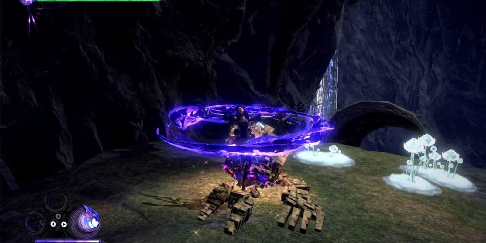 Bayonetta getting a Broken Moon Pearl in Chapter 4 in Bayonetta 3.