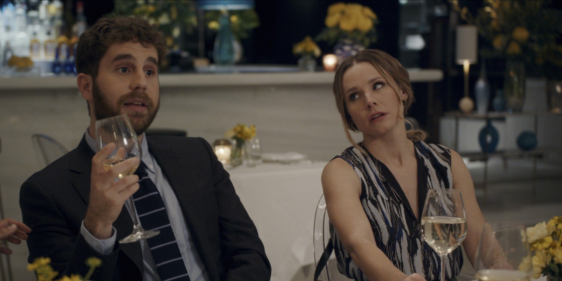 Ben Platt and Kristen Bell in The People We Hate at the Wedding