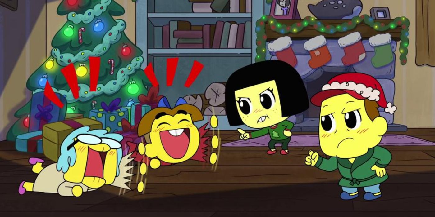 The Big City Greens have a disagreement in their living room this Christmas. 