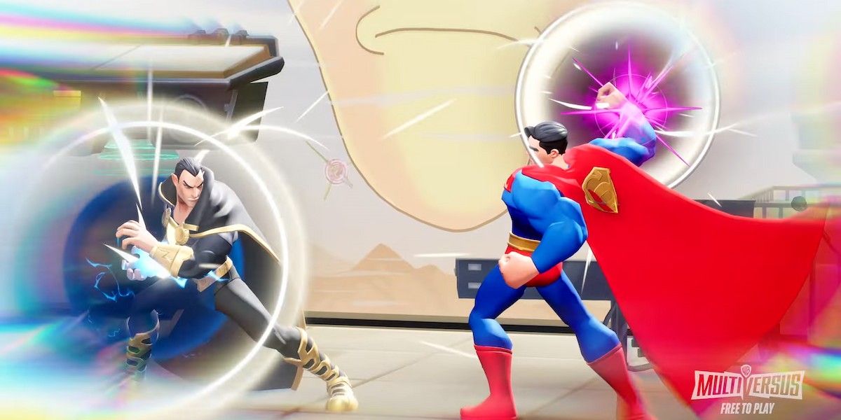 Black Adam and Superman Prepare Attacks In MultiVersus