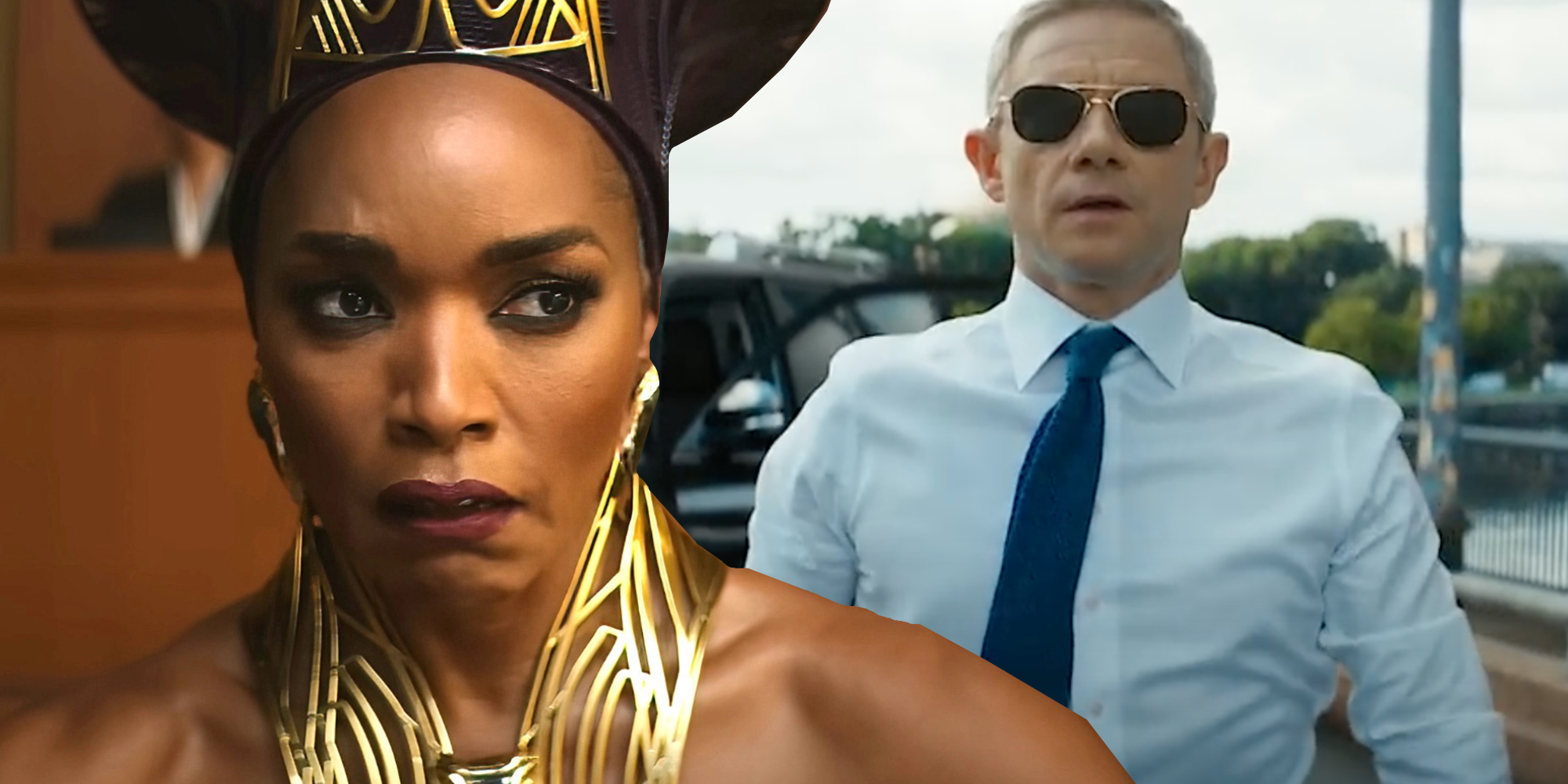 Queen Ramonda and Everett Ross in Black Panther 2