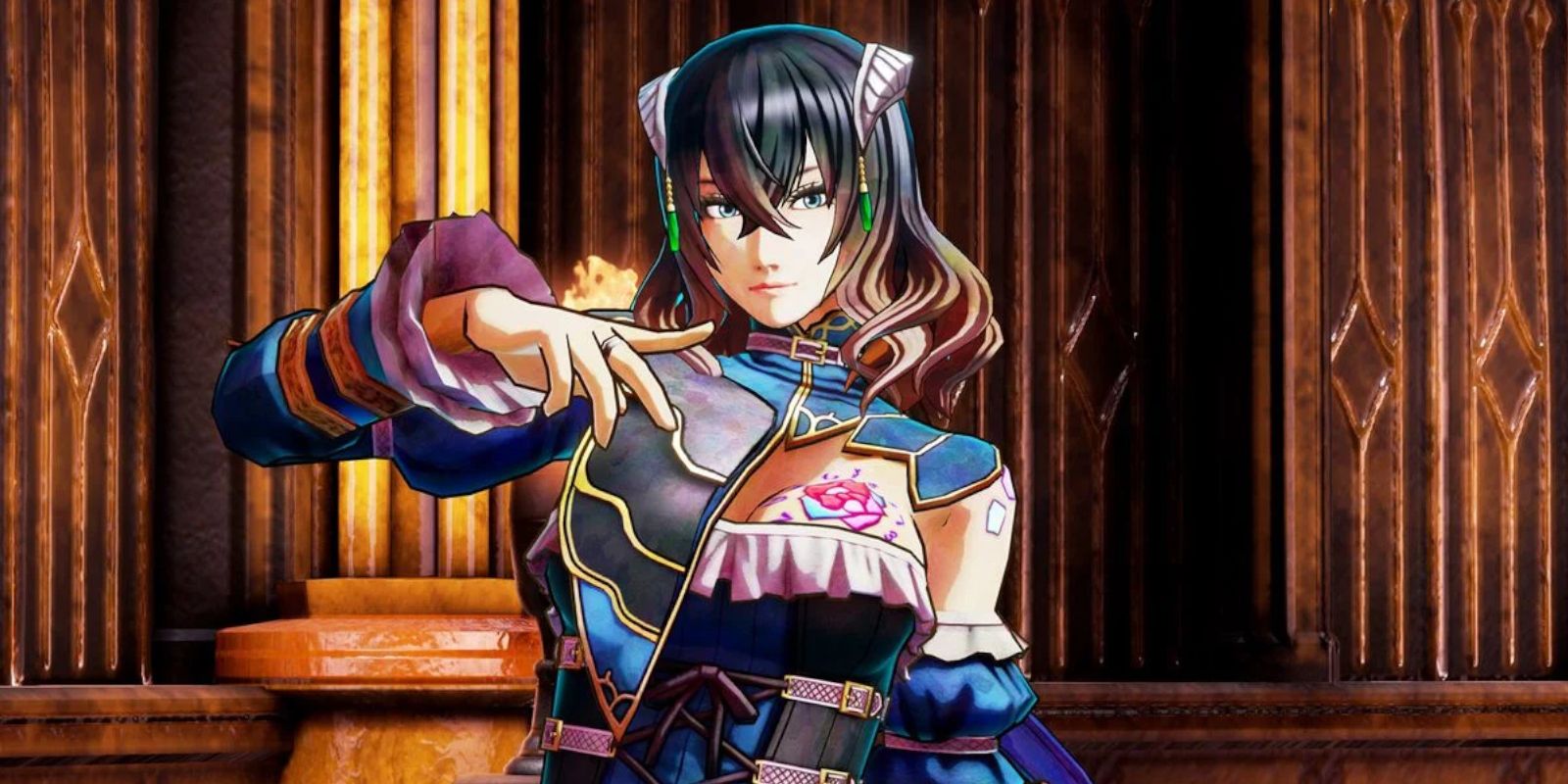 Miriam poses in a screenshot from Bloodstained: Ritual of the Night