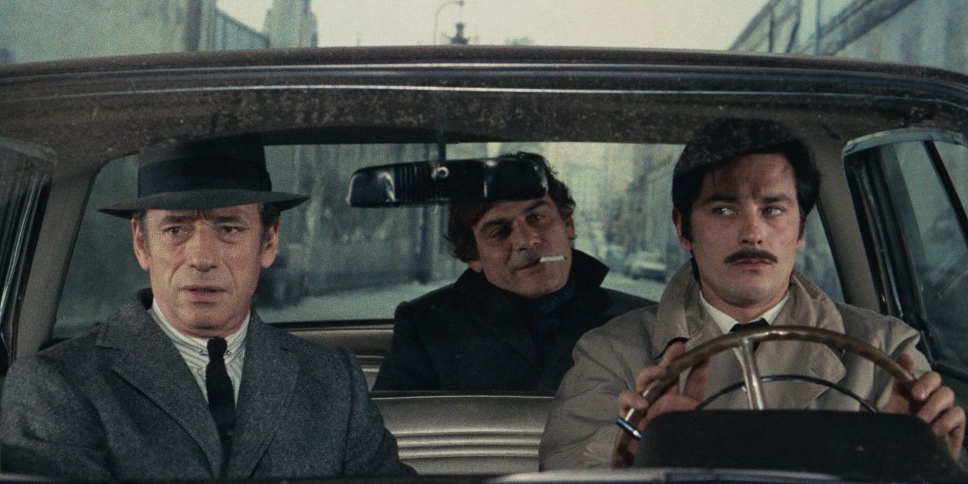 The robbers sit in a car in Le Cercle Rouge