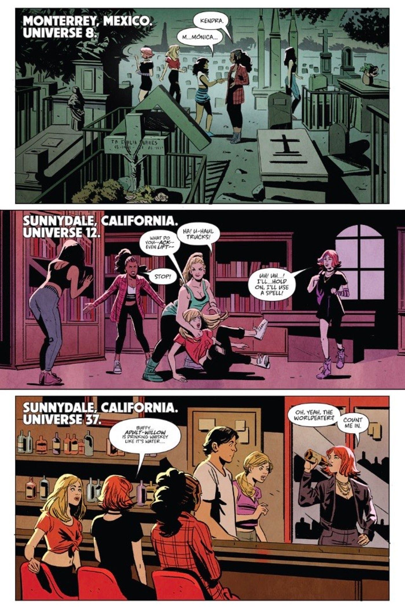 Buffy the Vampire Slayer visits the Slayerverse multiverse