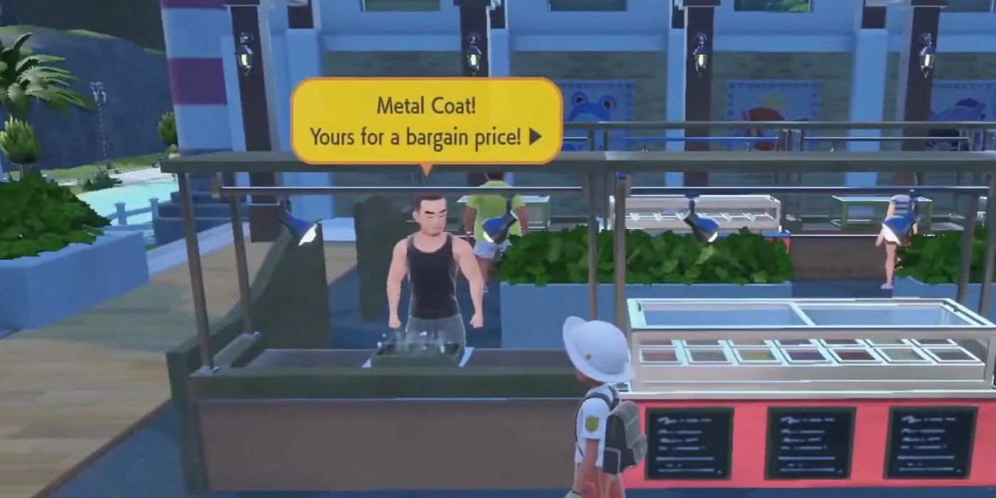 Buying a Metal Coat from the Auction House in Pokémon Scarlet & Violet