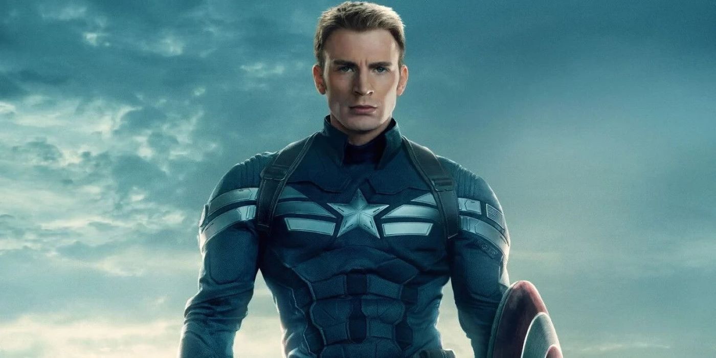 Chris Evans as Steve Rogers/Captain America in the MCU.