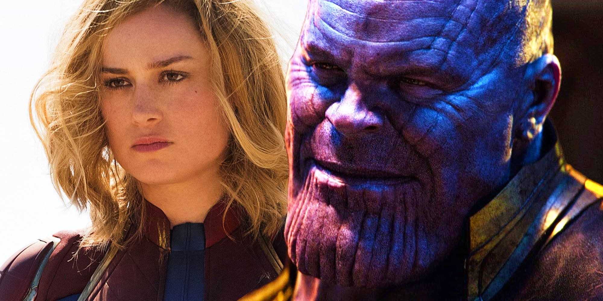 Captain Marvel and Thanos in the MCU