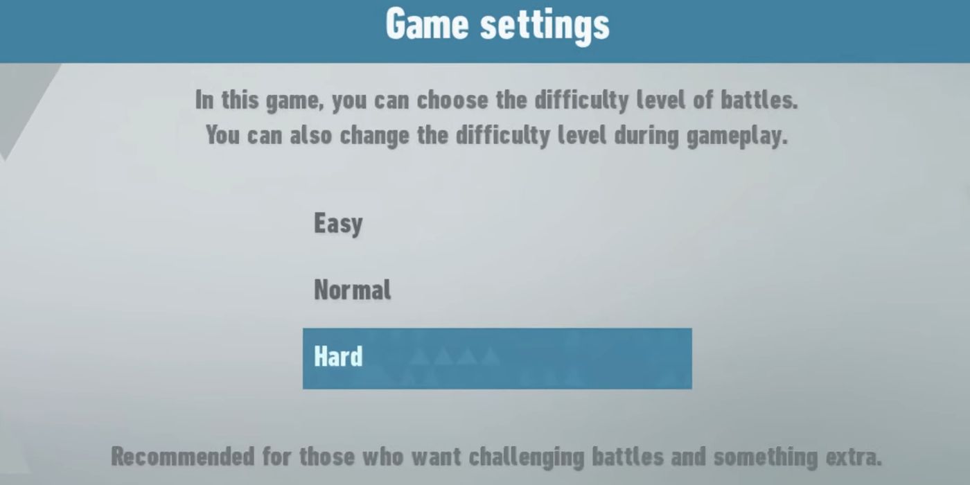 Choosing the Hard Difficulty in the Game Settings for Sonic Frontiers