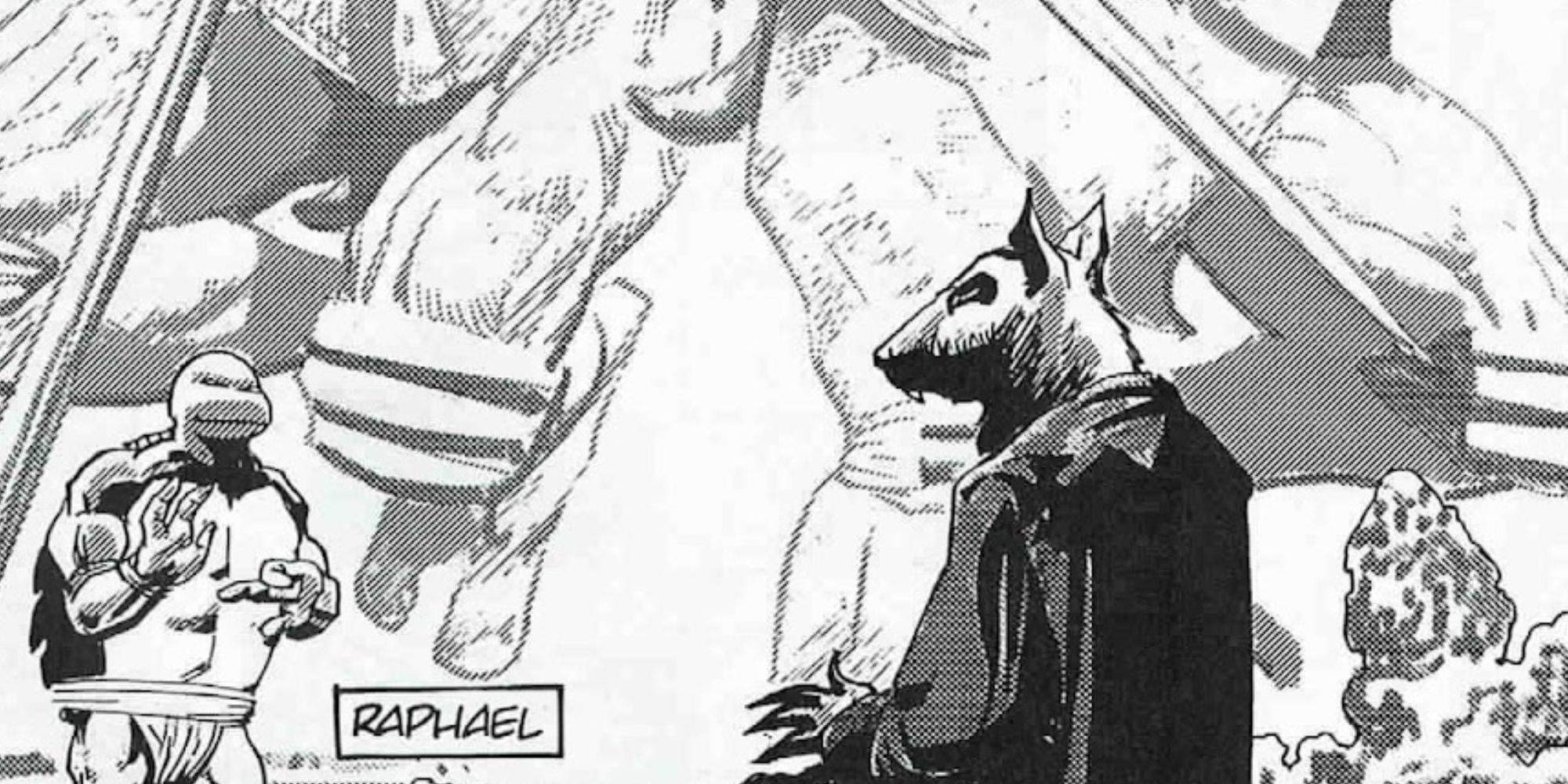 Raphael consults Splinter in Teenage Mutant Ninja Turtles comics.