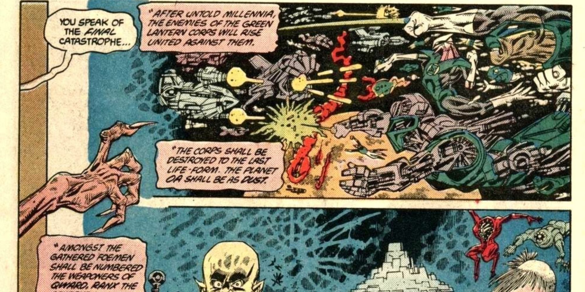 A profecia da Noite Mais Densa é contada em Tales Of The Green Lantern Corps Annual #2.