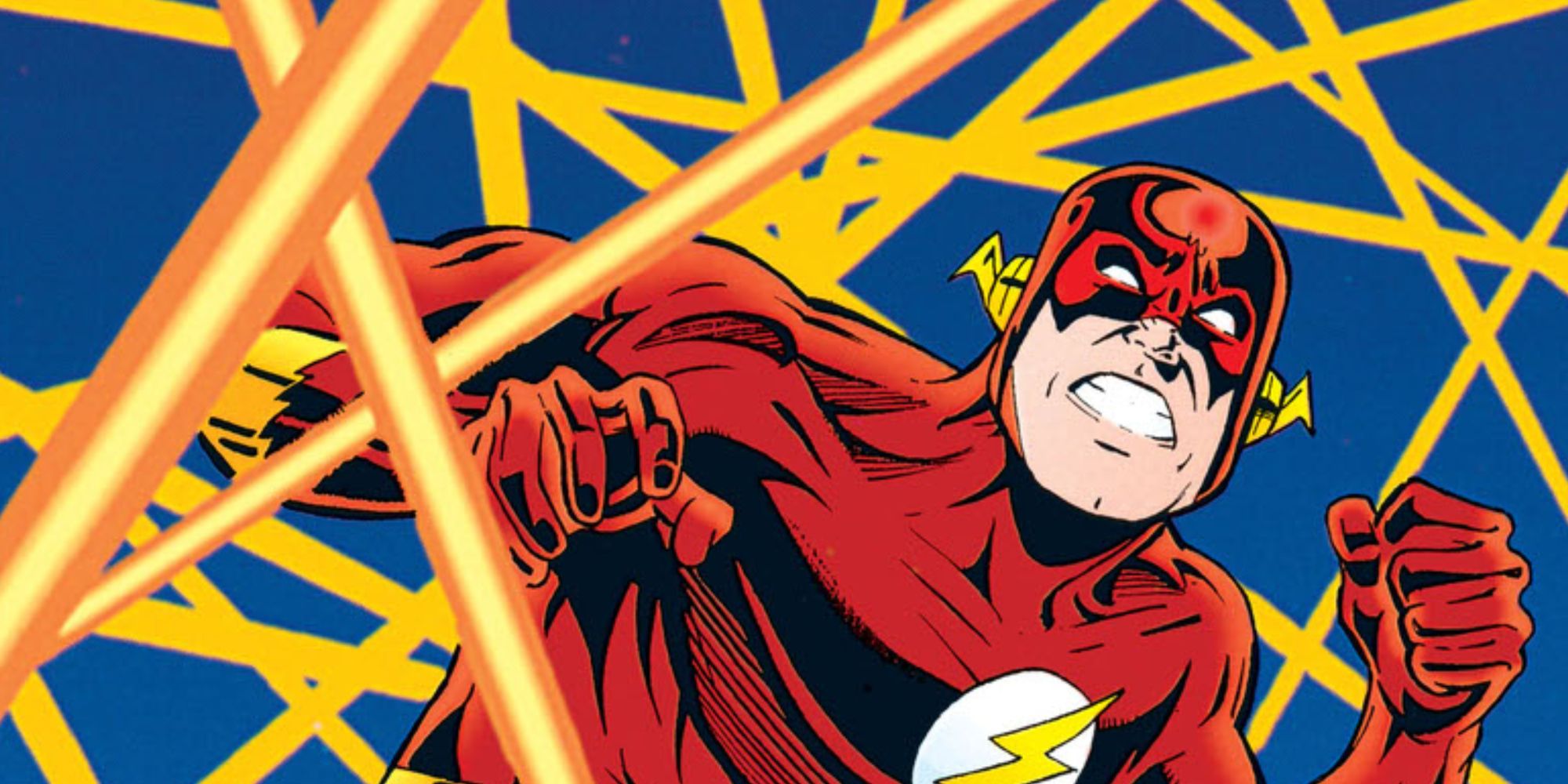 The Flash is trapped by lasers in DC Comics.