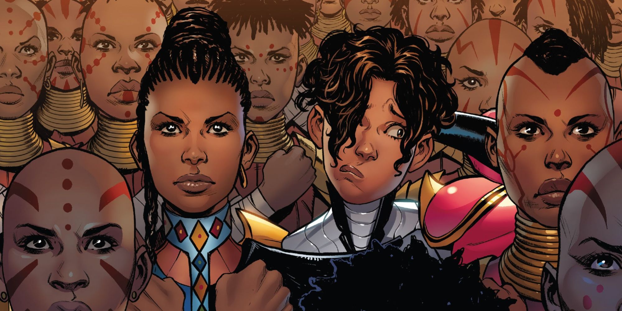 Ironheart appears with Shuri and the Dora Milaje in Marvel Comics.
