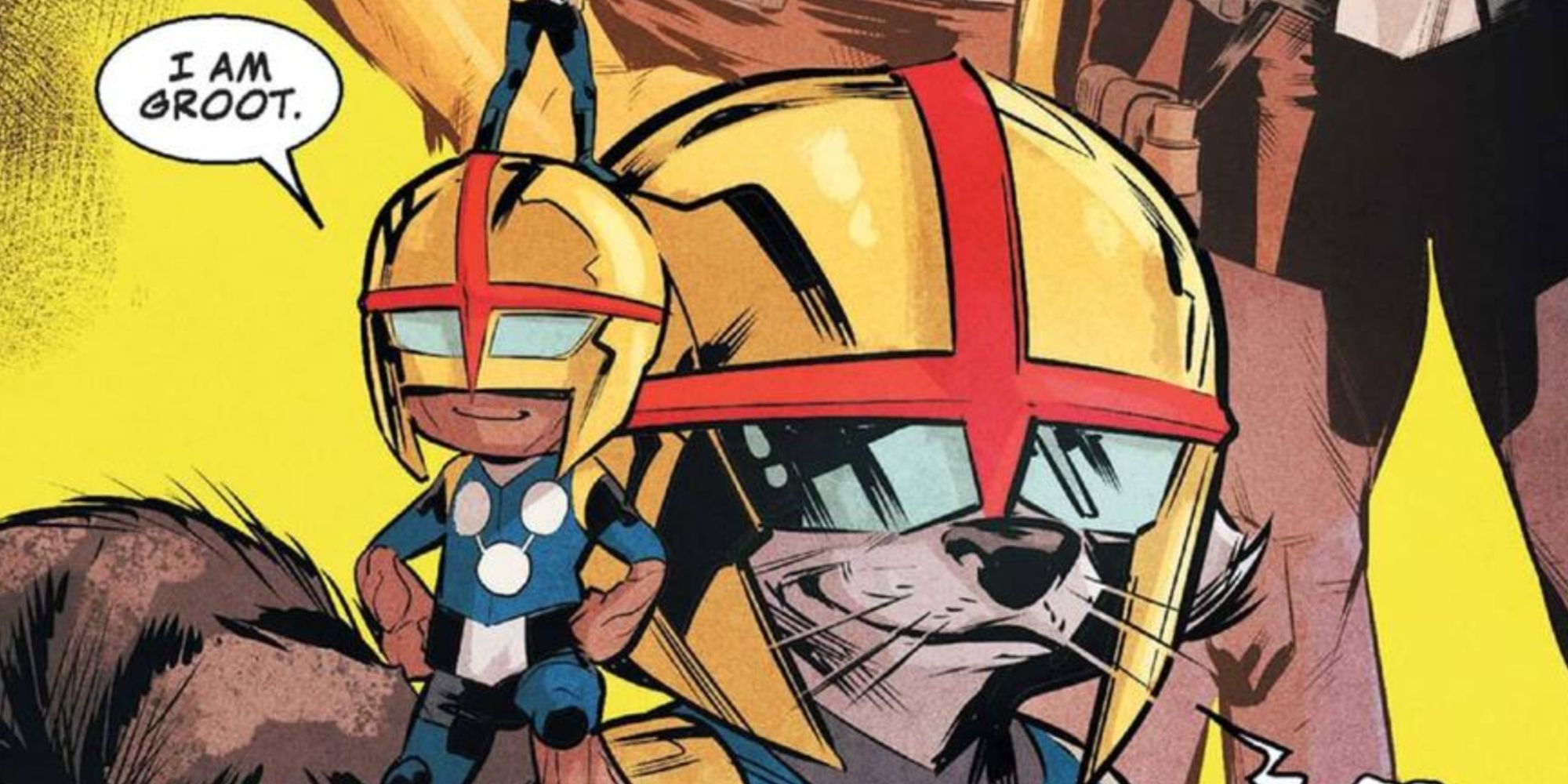 Groot e Rocket Raccoon juntam-se à Nova Corps na Marvel Comics.