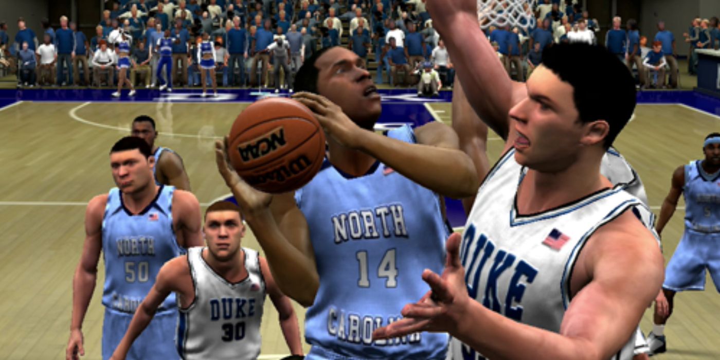 CollegeHoops 2k8 UNC Duke gameplay