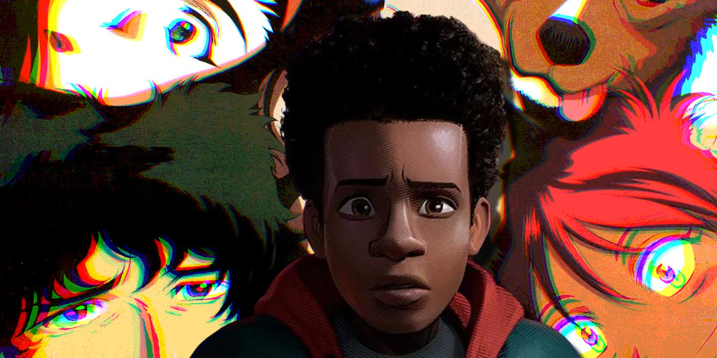 Cowboy Bebop's crew meeting Miles Morales from Into the Spiderverse.