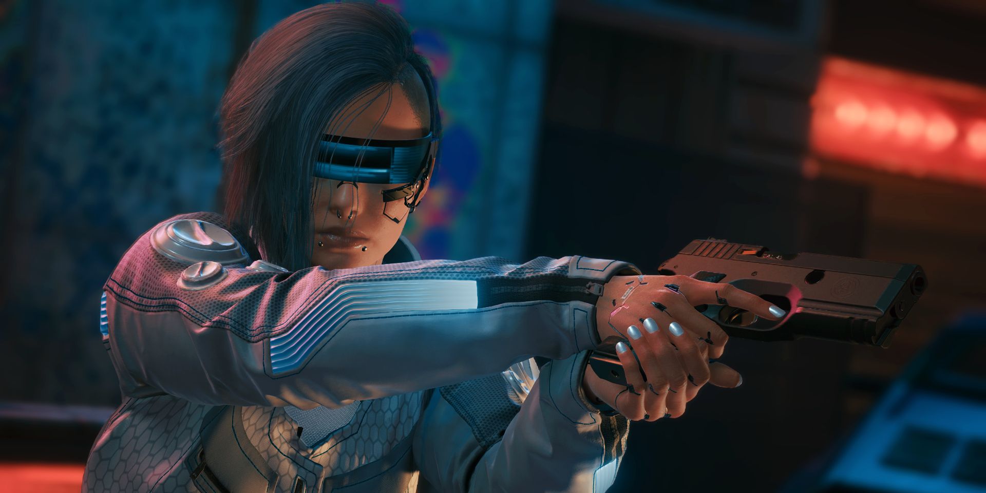 The Legendary Antisurge ICE-Protected Netrunner Infovisor in Cyberpunk 2077.