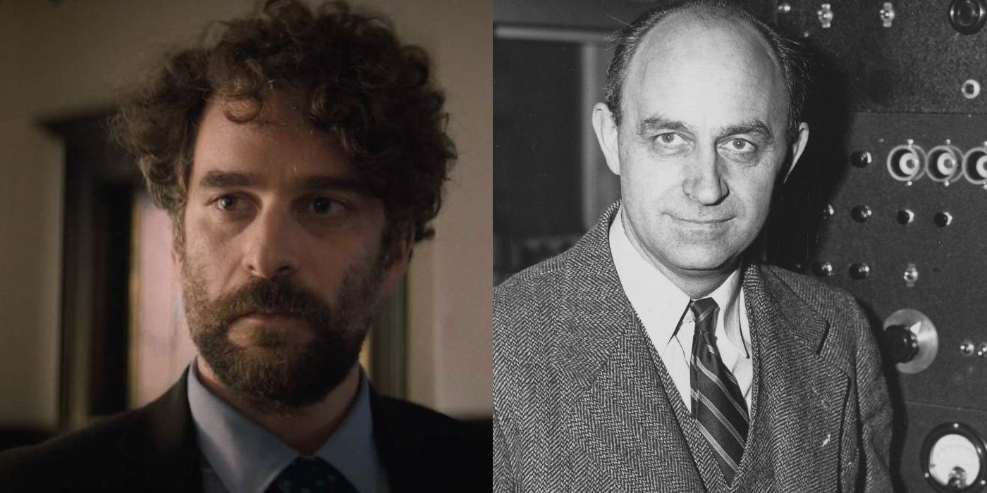 Split image of Danny Deferrari and Enrico Fermi