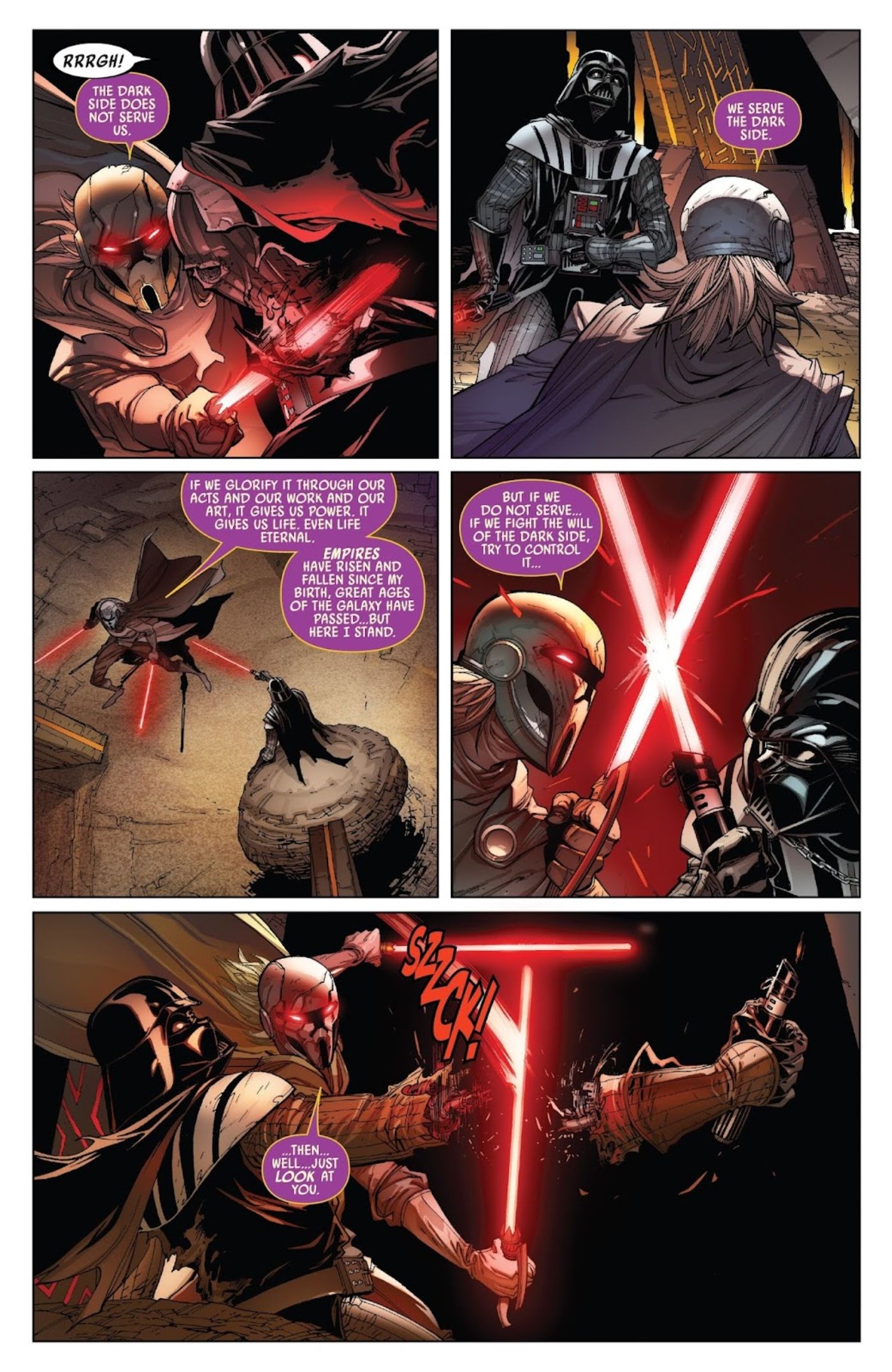 Darth Vader uses the Dark Side wrong.