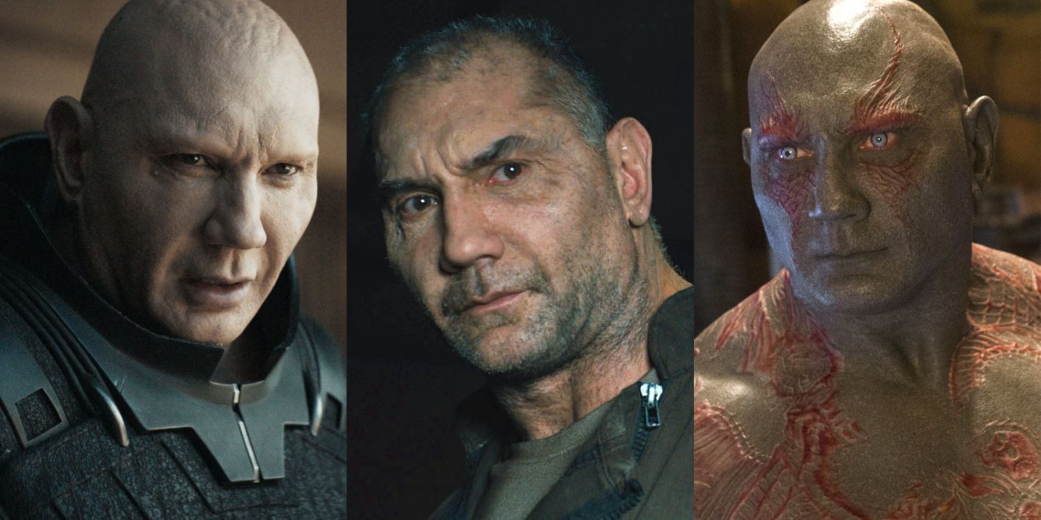 Dave Bautista in Dune, Blade Runner 2049 and Guardians of the Galaxy