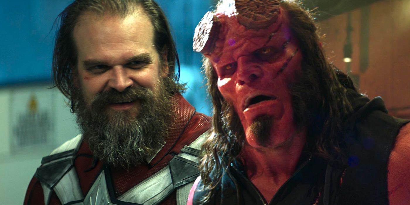 David Harbour as Hellboy and Black Widow's Red Guardian