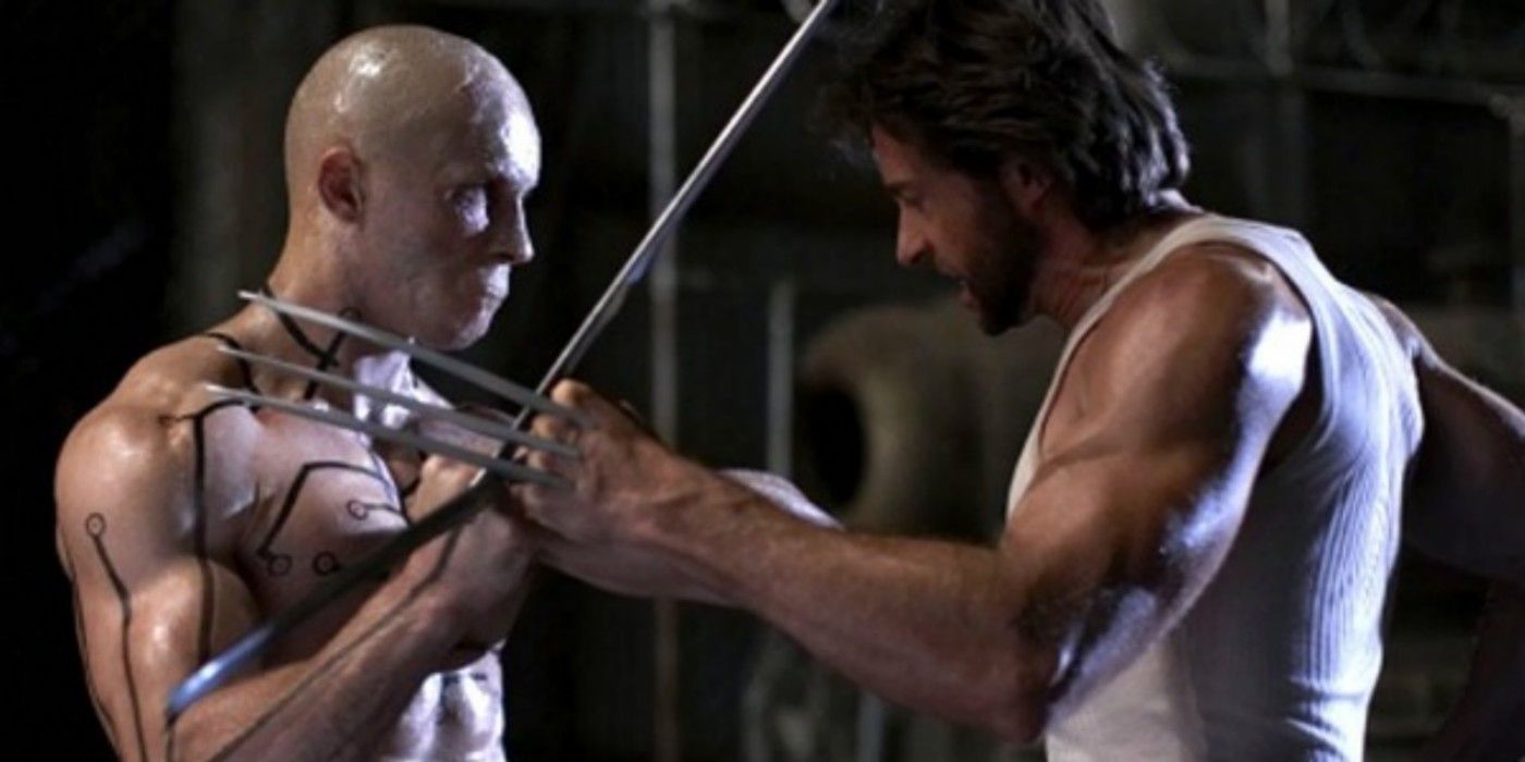 Deadpool fighting Wolverine in X-Men Origins: Wolverine.