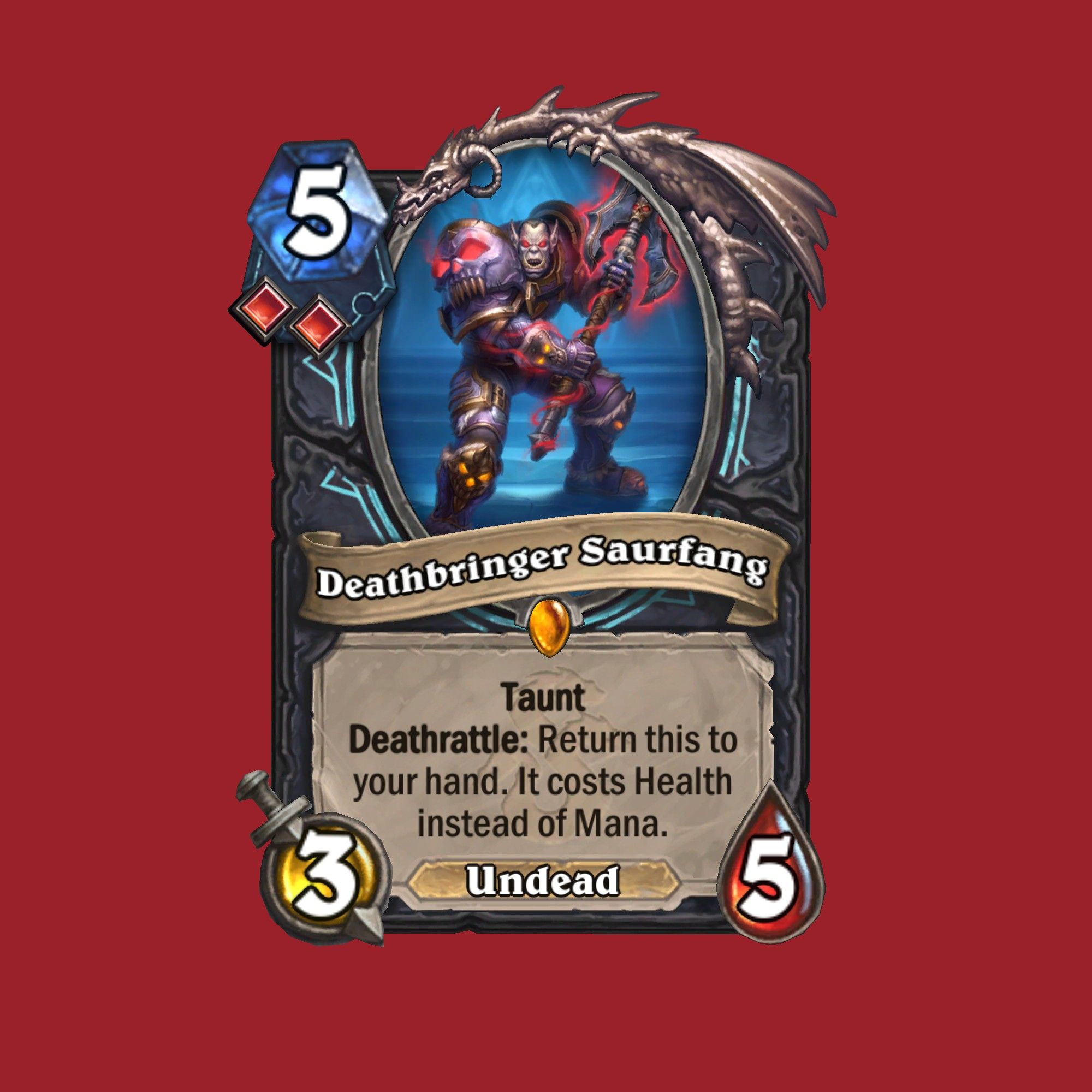 Hearthstone March Of The Lich King Card Revelado Deathbringer Saurfang   Deathbringer Saurfang Hearthstone 