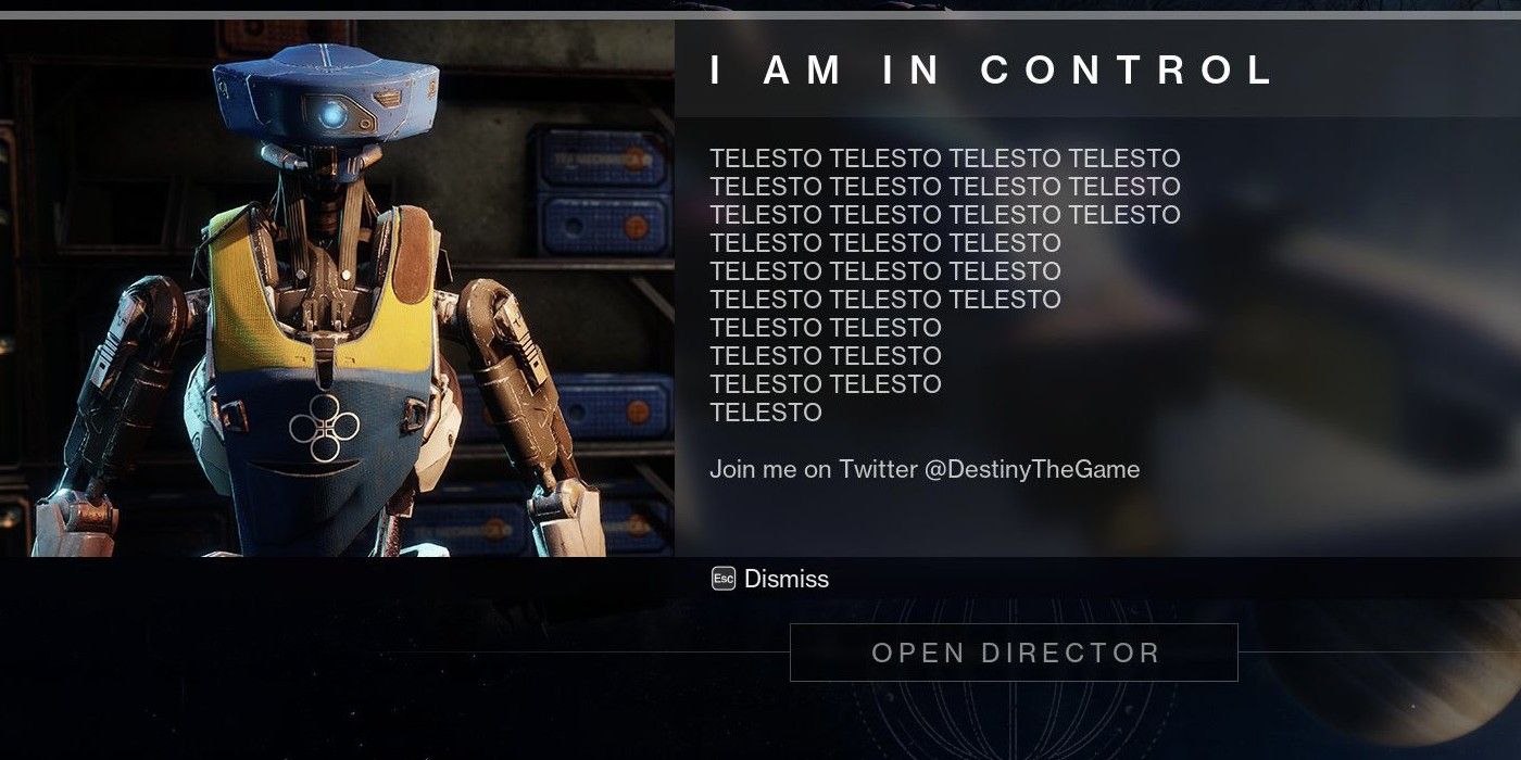 Destiny 2 Telesto I Am In Control Message