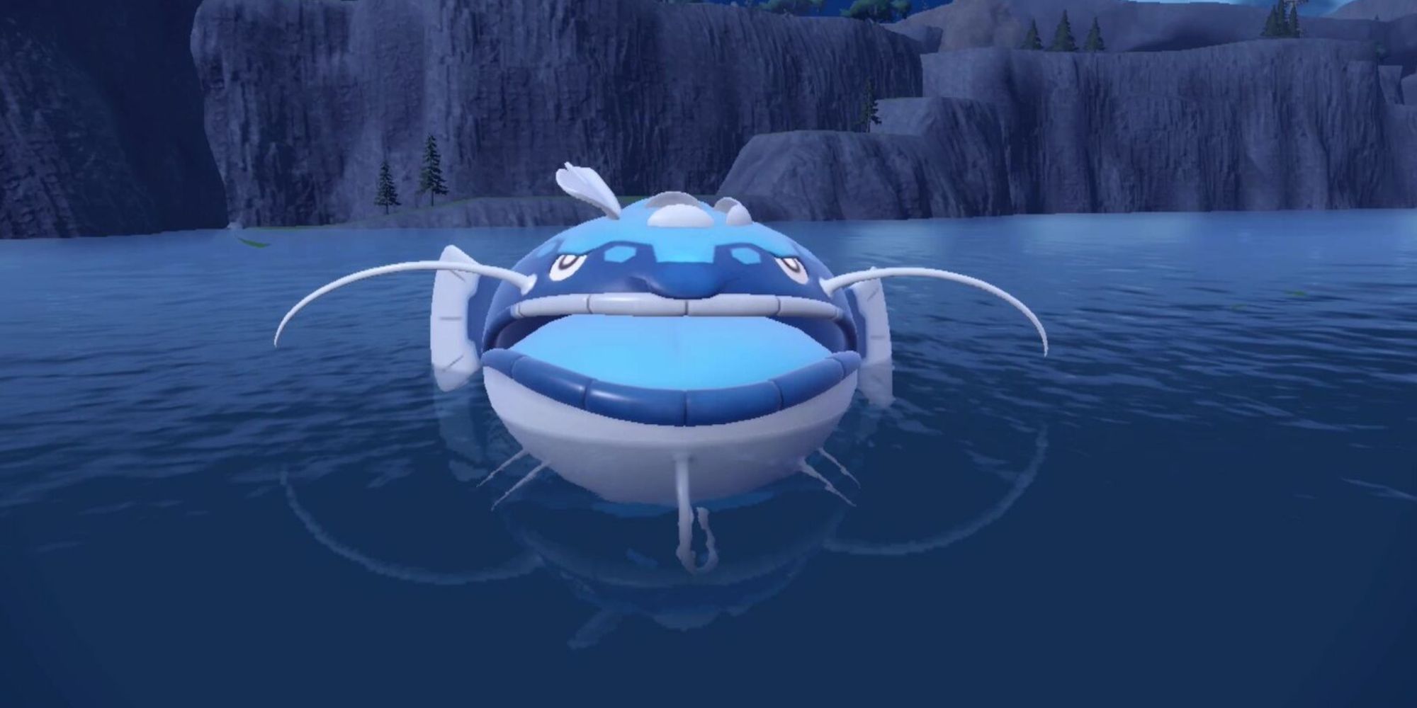 Dondozo floating on the water in Pokemon Scarlet and Violet