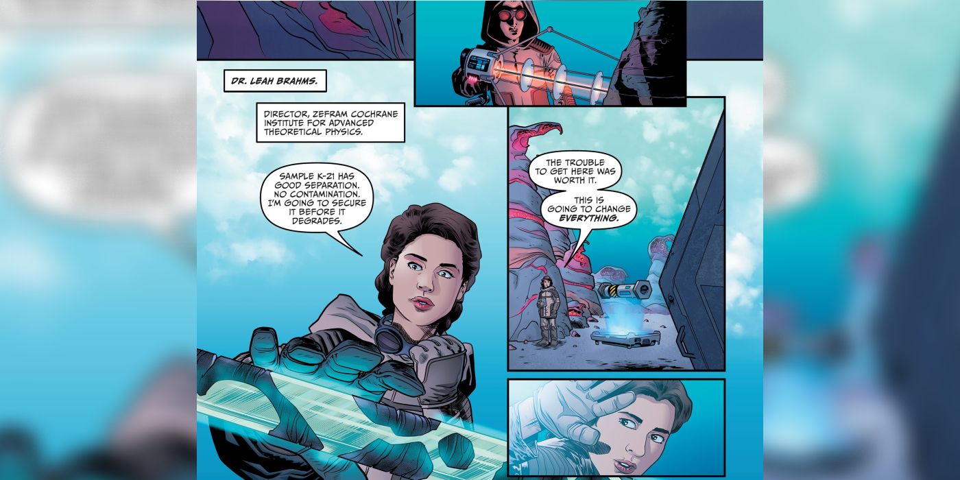 Dr. Leah Brahms conducts an experiment in Star Trek Resurgence prequel comic