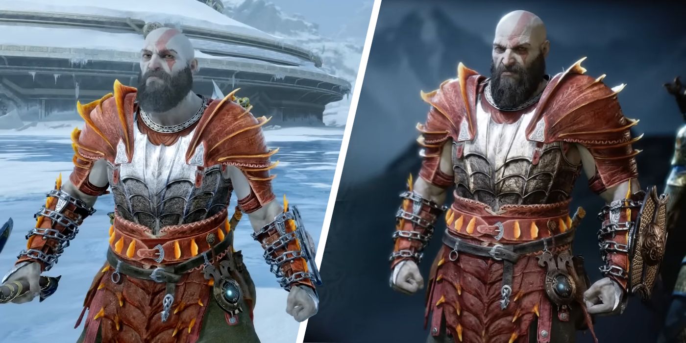 Dragon Scaled Armor Kratos Showcase in God of War Ragnarok