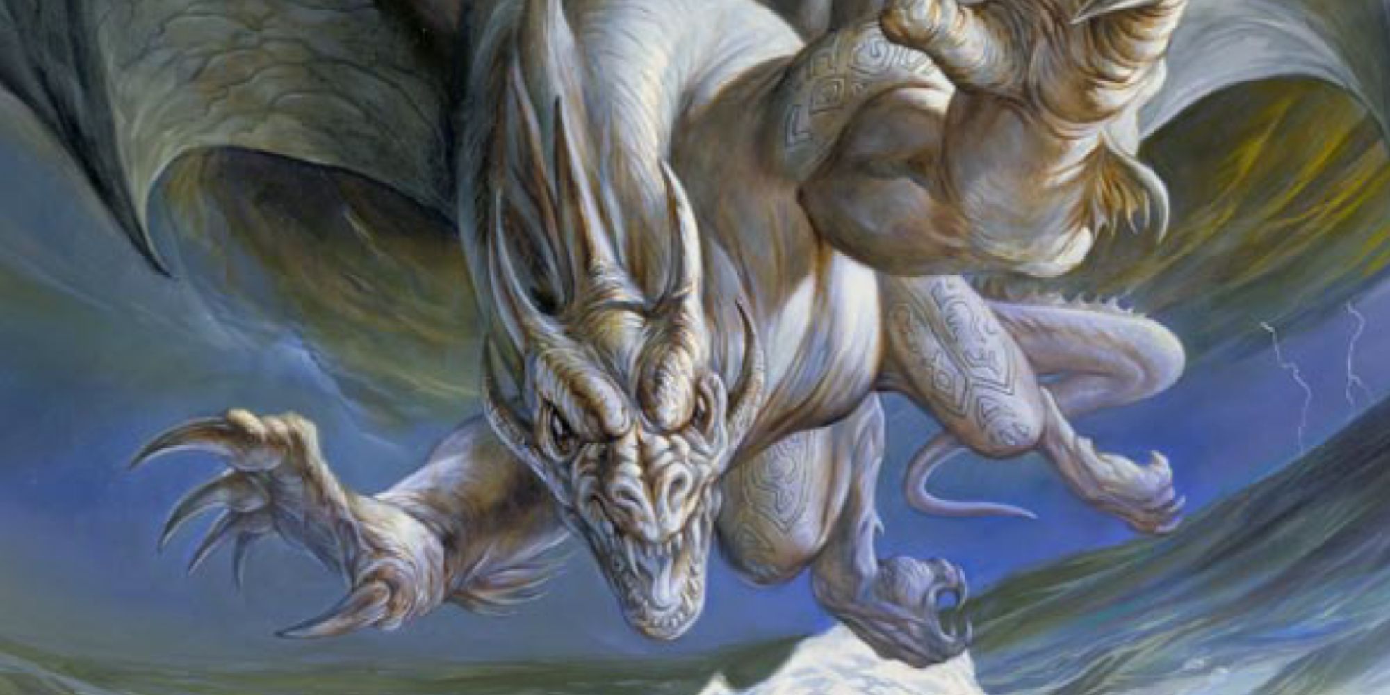 A white dragon on the cover of Dragonlance Price of Courage.