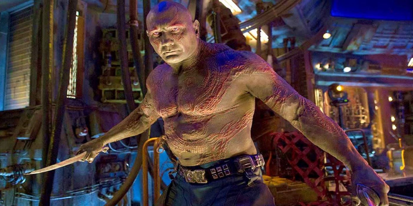 Dave Bautista as Drax in the MCU.