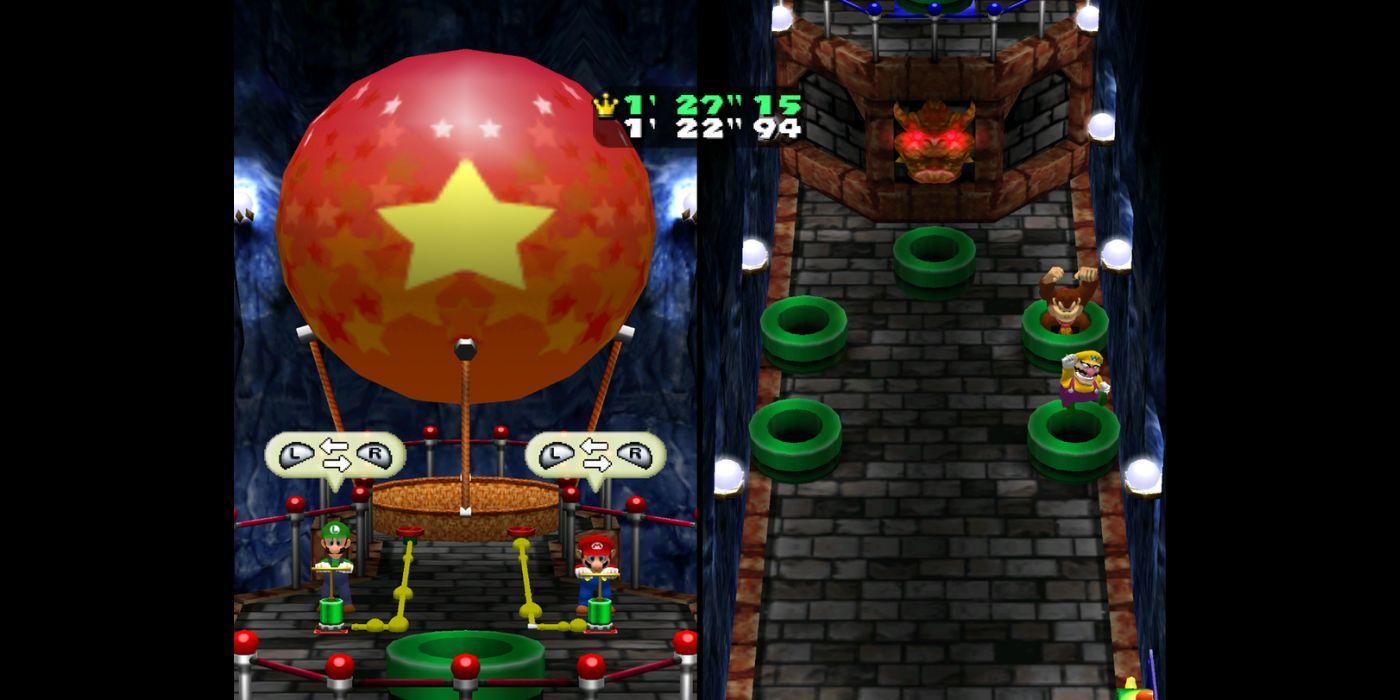 Minijogo Dungeon Duos em Mario Party 4