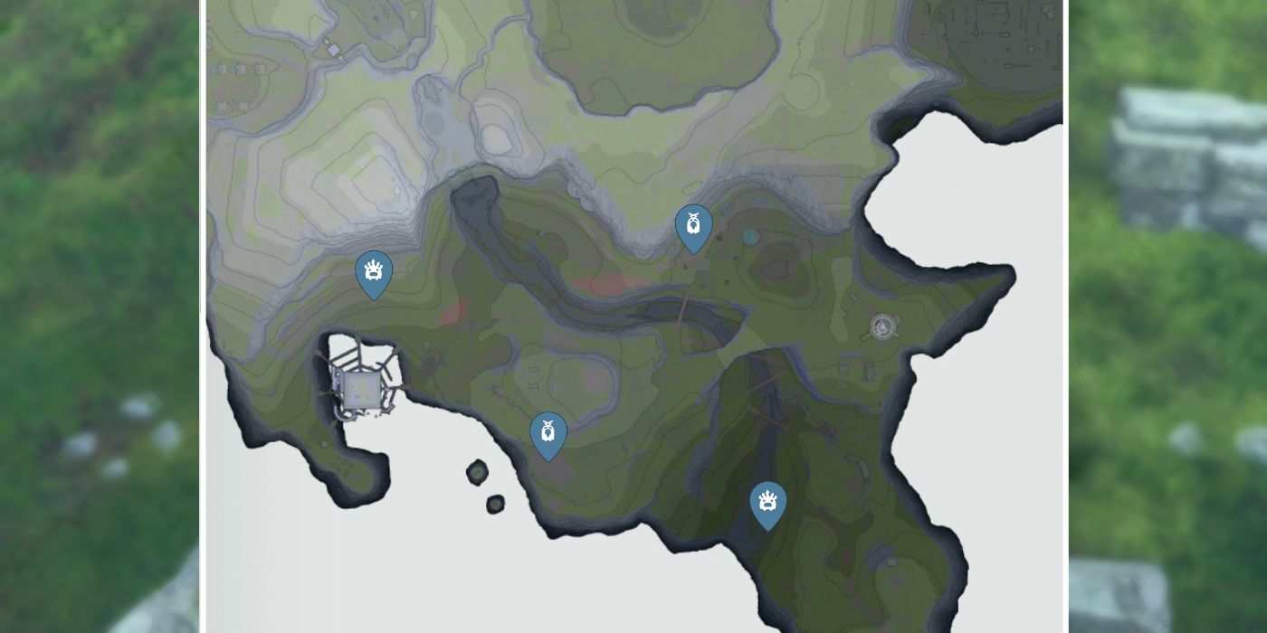 Localizações do mapa do ancião e do eremita Koco na ilha de Kronos em Sonic Frontiers