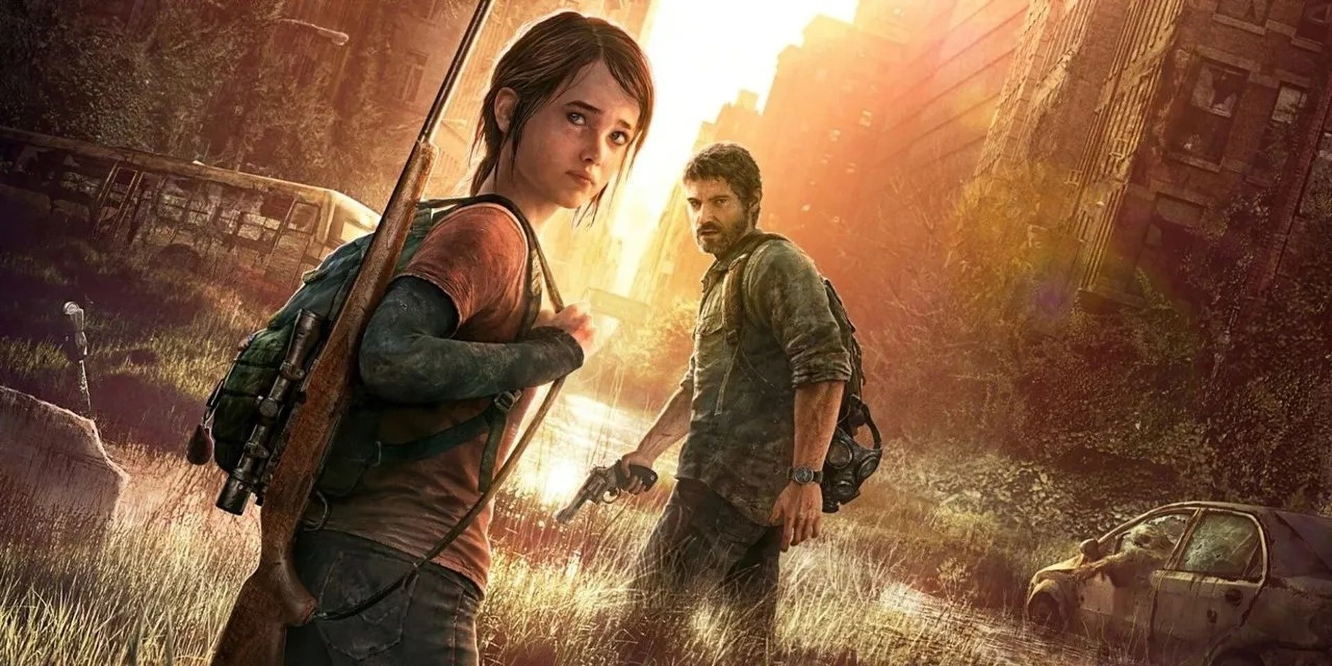 Ellie and Joel from The Last of Us 1 walking beside each other