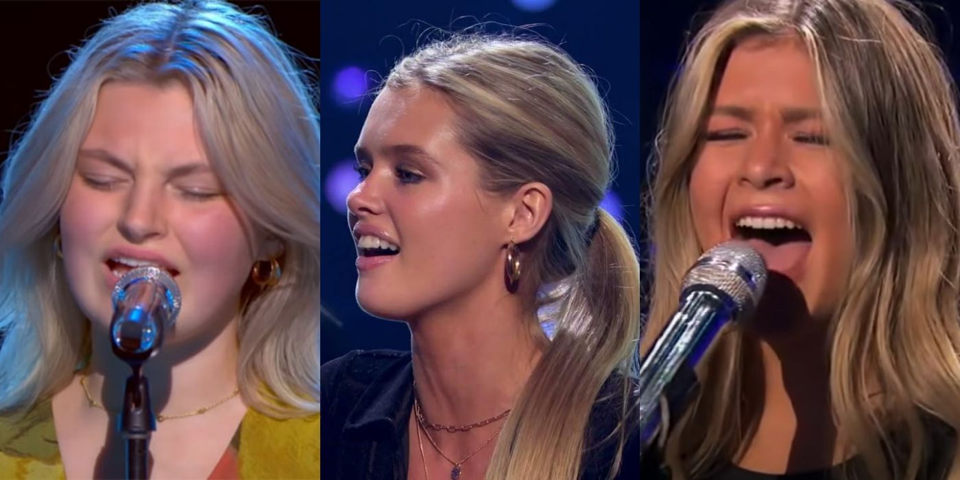 Emeryson, Kenedi, and Paige singing in American Idol