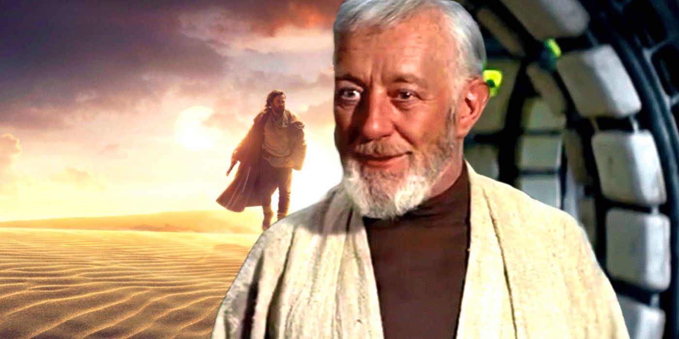Ewan McGregor in Obi-Wan Kenobi as Alec Guinness as Obi-Wan in Star Wars A New Hope