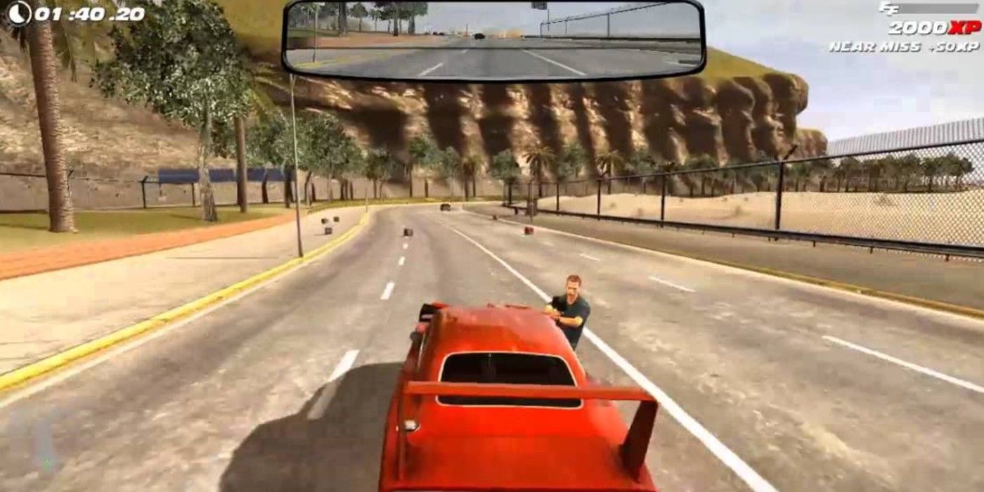 Fast and the Furious: Showdown video game scene.