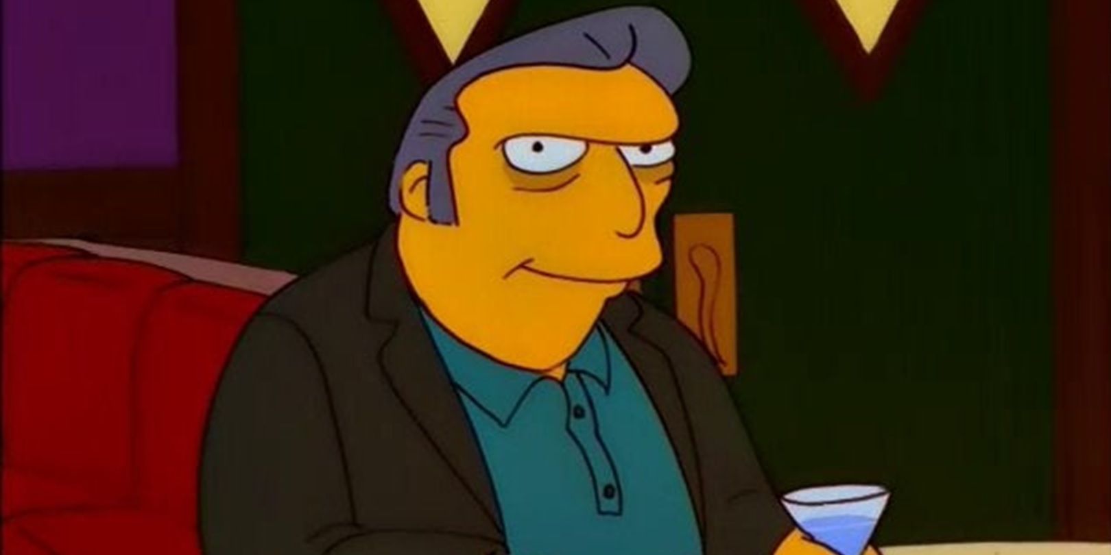 Fat Tony dans un restaurant dans Les Simpson
