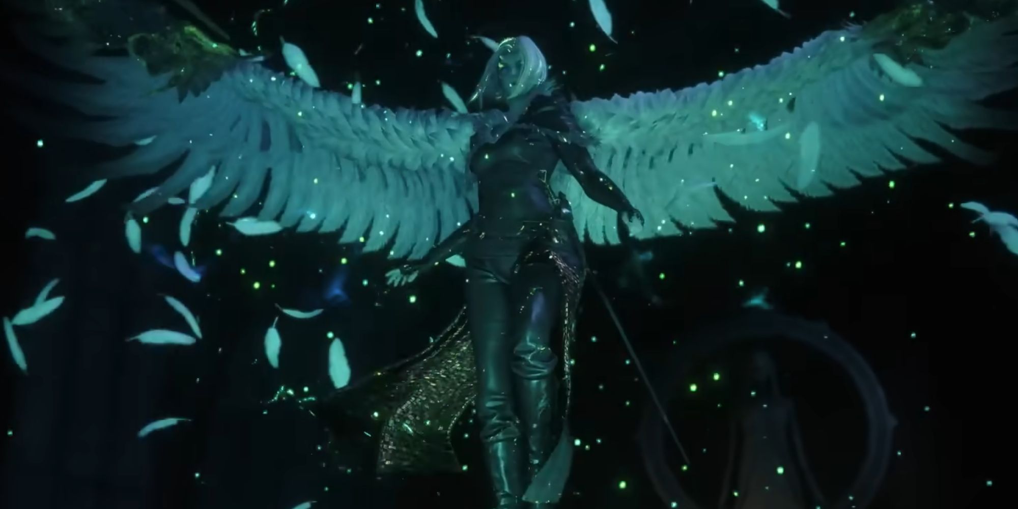 Dominika transforming into Garuda in Final Fantasy 16
