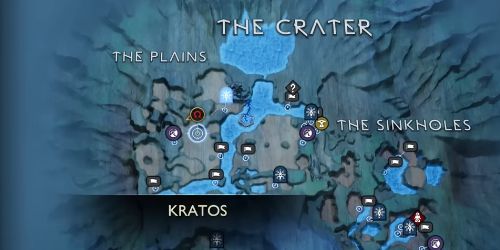 Frozen Flame Location in The Crater in God of War Ragnarök