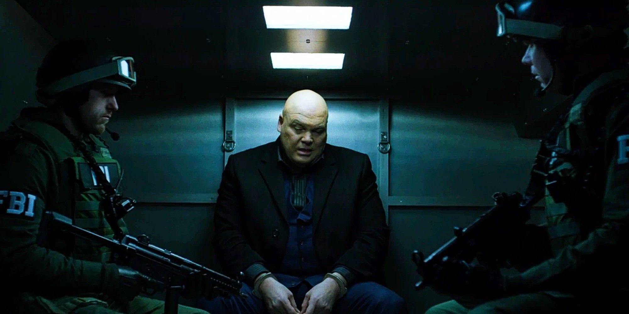 Vincent D&rsquo;Onofrio as Kingpin getting arrested in Daredevil