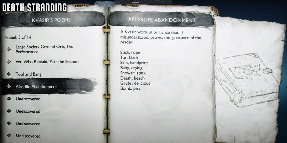 Um poema de Death Stranding é visto em God of War Ragnarok