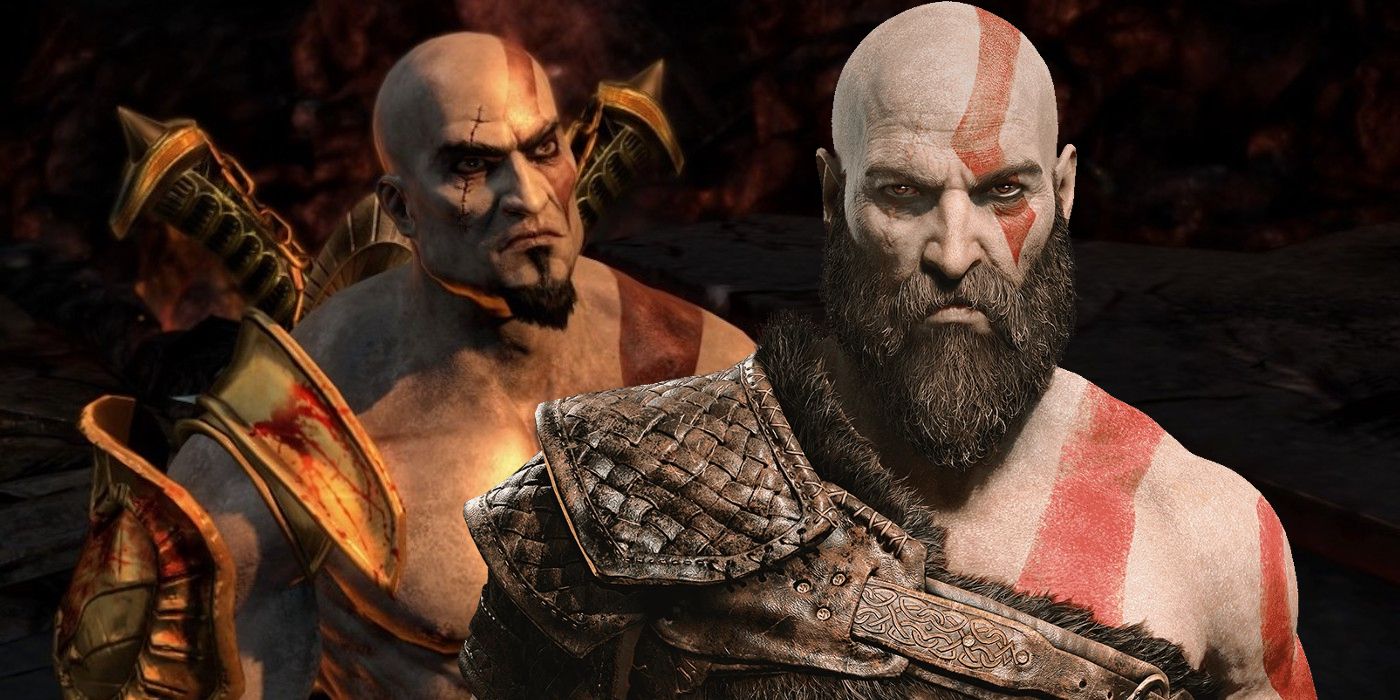  God of War protagonist Kratos during the series' Greek and Norse eras.