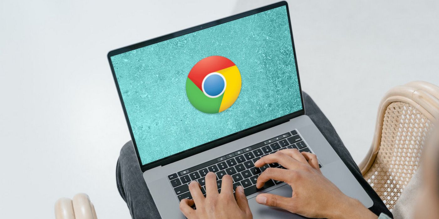 Google Chrome logo on MacBook Pro