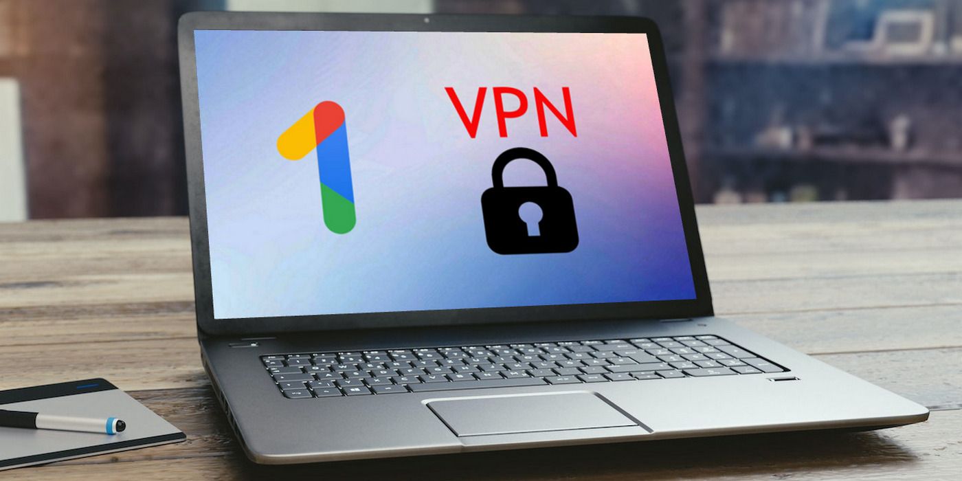 Google One VPN on laptop
