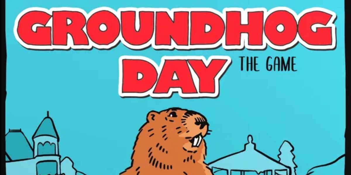 A marmota aparece na caixa do jogo de tabuleiro Groundhog Day