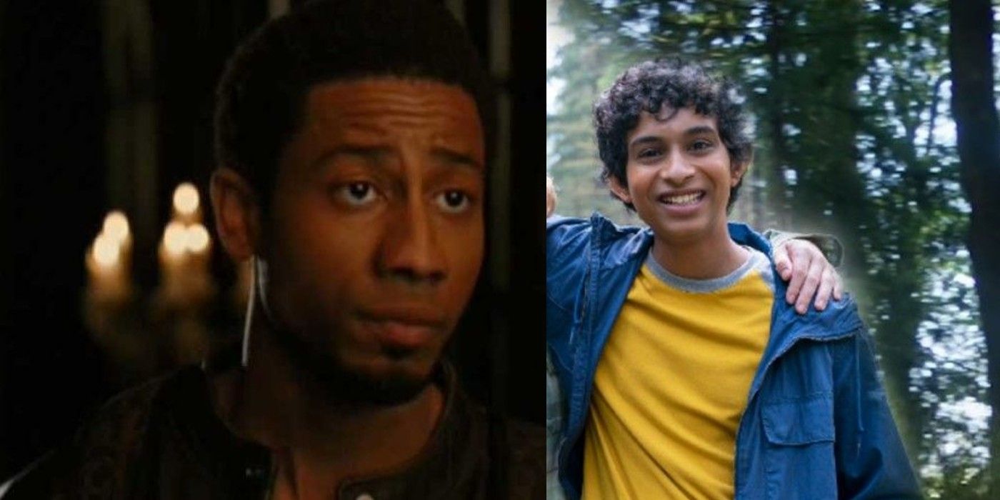 Brandon T. Jackson and Aryan Simhadri as Grover in Percy Jackson